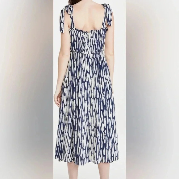 Jason Wu Sleeveless Dress with Shoulder Ties in Spring Navy Multi SZ6 Maxi Dress - Picture 2 of 16